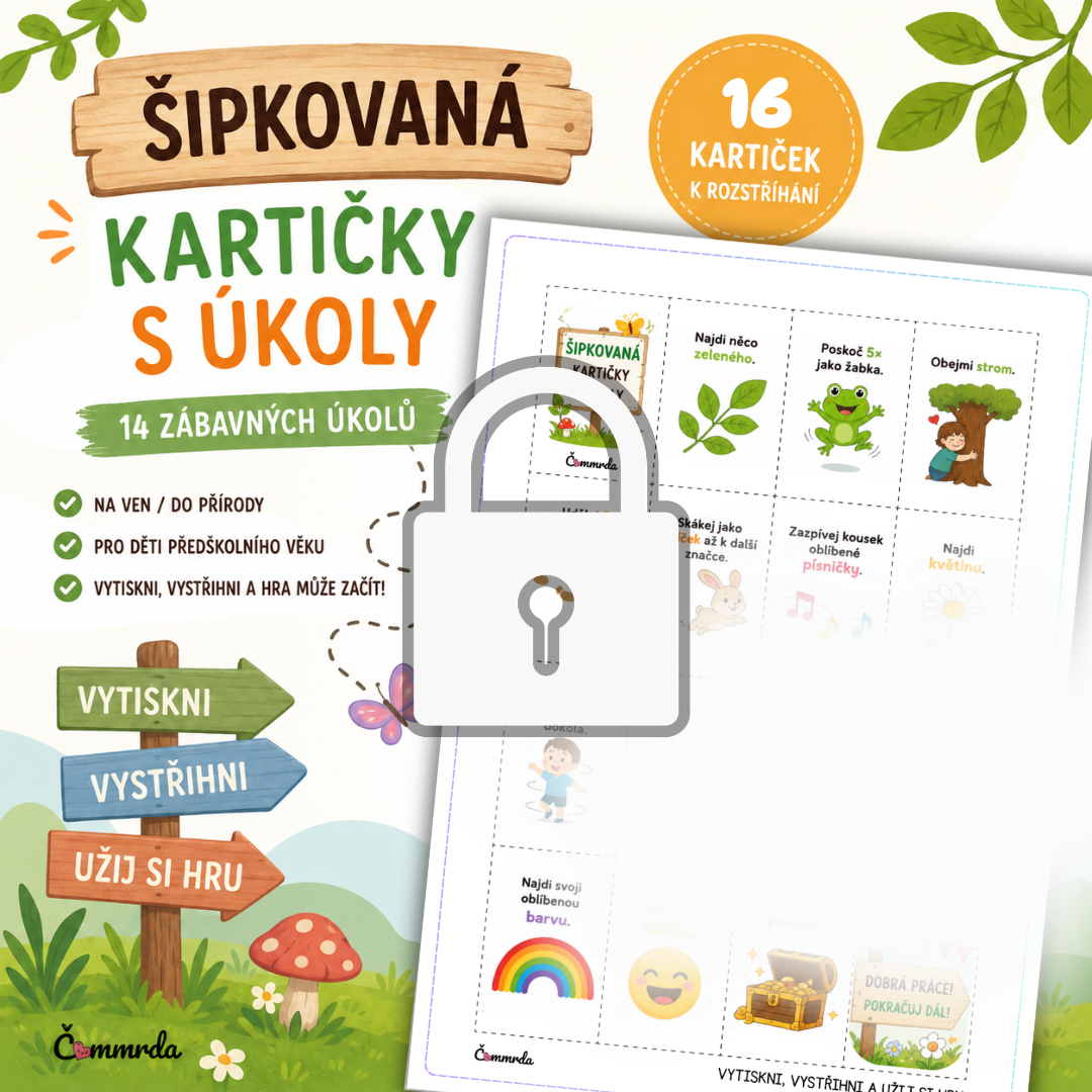Kartičky s úkoly - šipkovaná