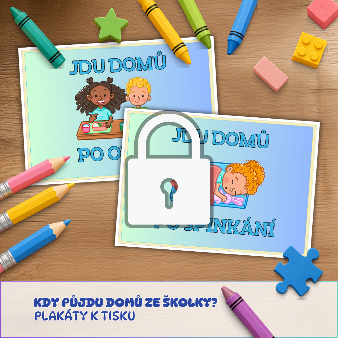 plakáty kdy půjdu domů ze školky ke stažení k tisku