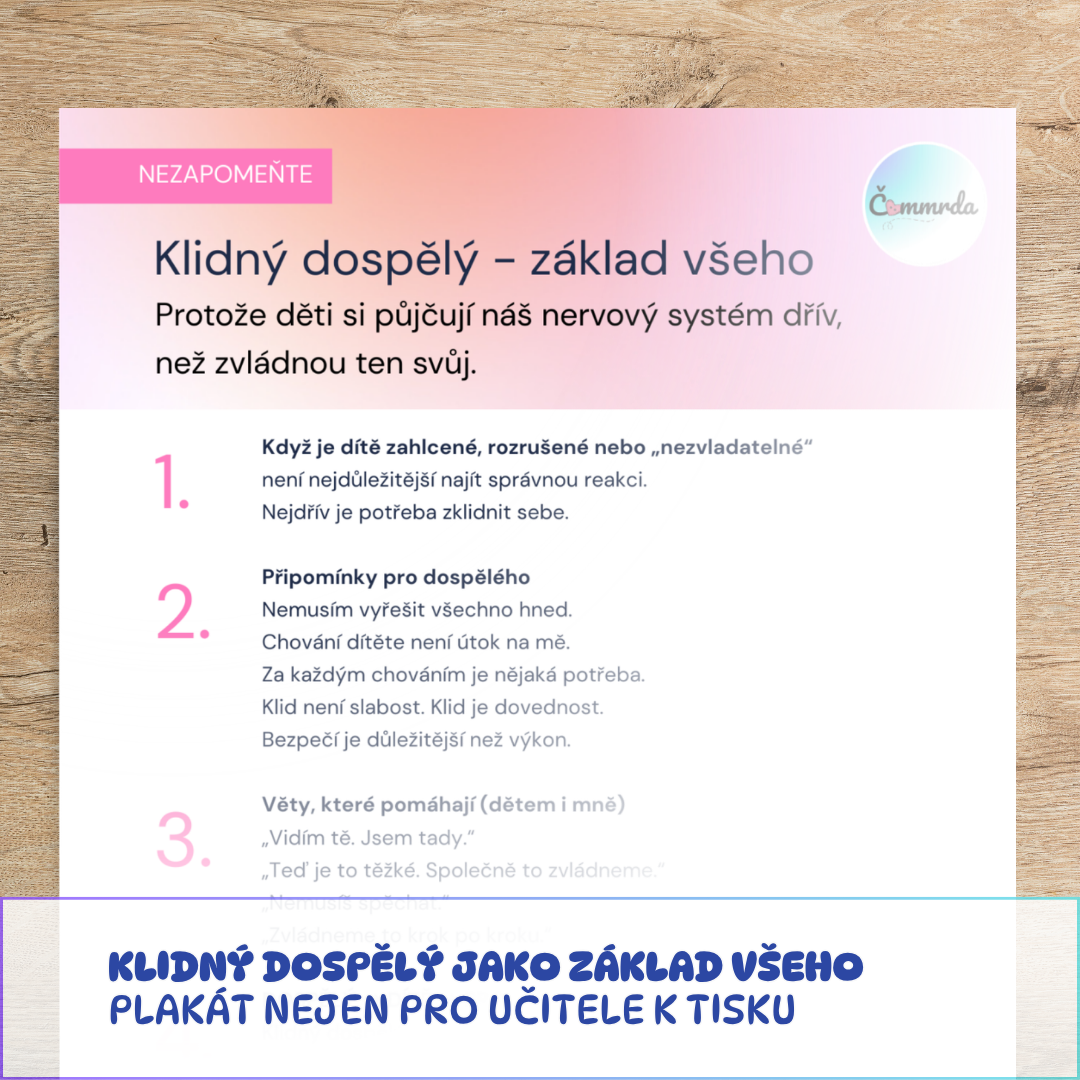 Tahák pro učitele - klidný dospělý základ všeho