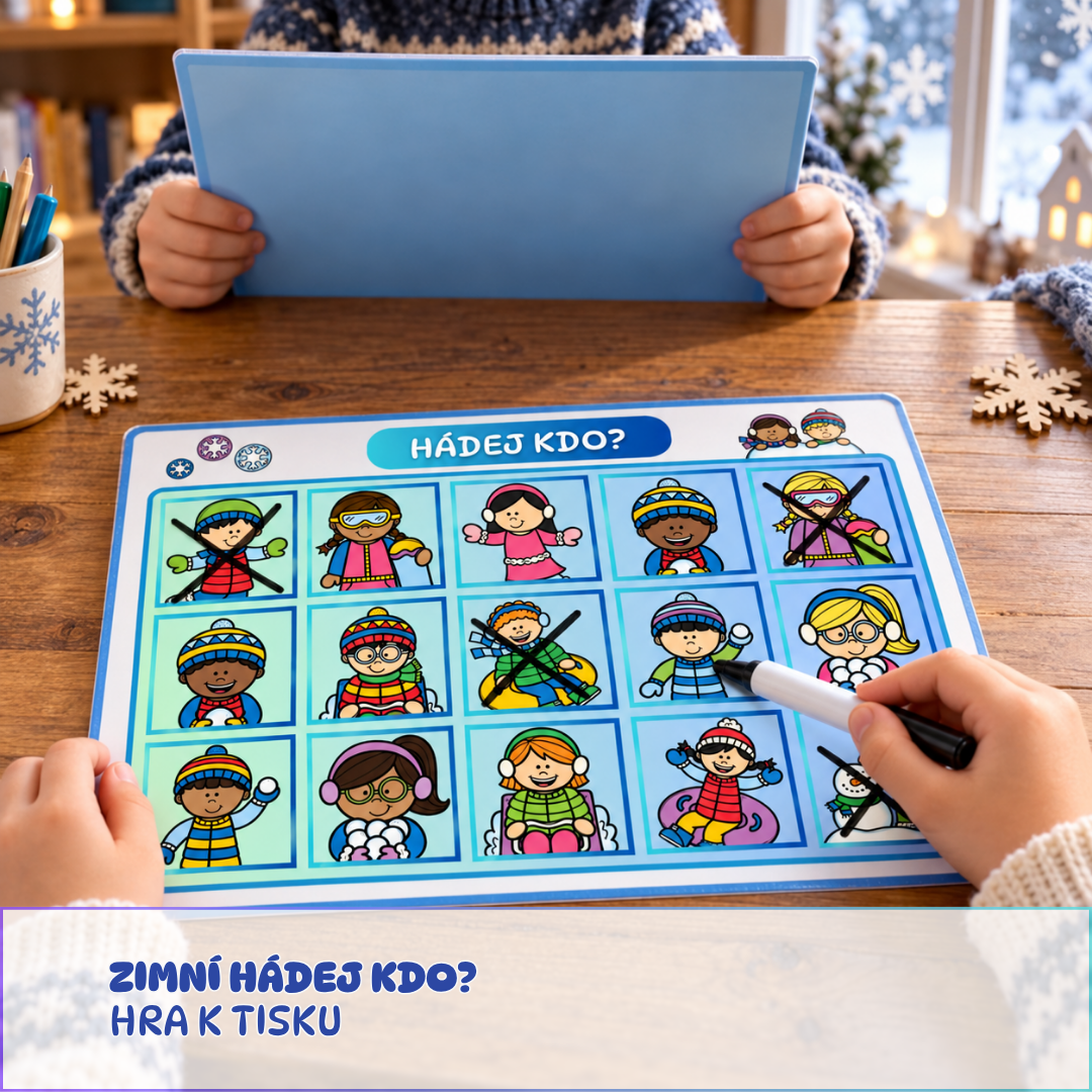 Hádej kdo - hra pro děti k tisku