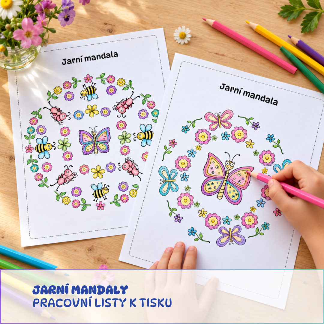 Jarní mandaly pro děti