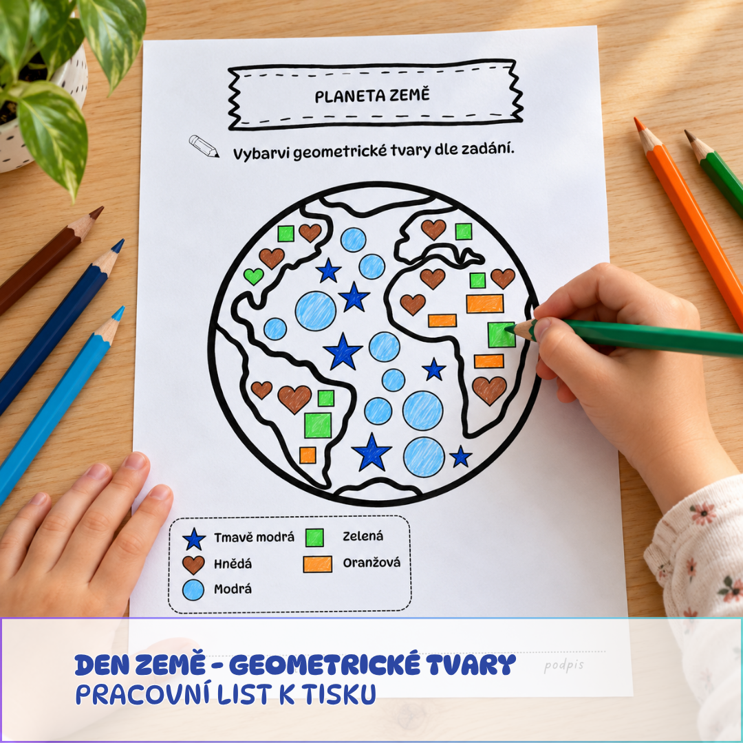 Den Země vybarvování - pracovní list