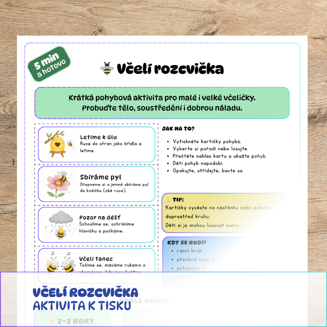 Včelí rozcvička - aktivity pro děti