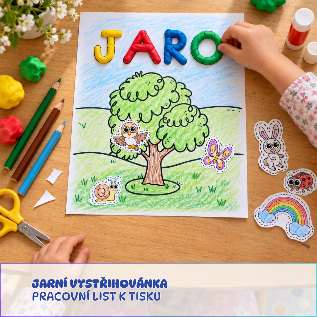 Jarní vystřihovánka pro děti