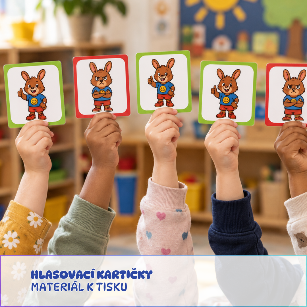 Hlasovací kartičky, formativní hodnocení, předškolák
