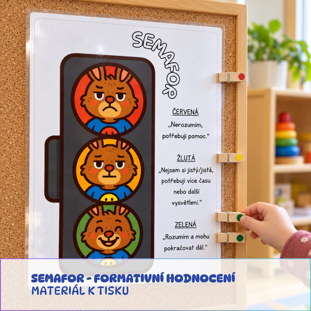 Formativní hodnocení, semafor, předškoláci
