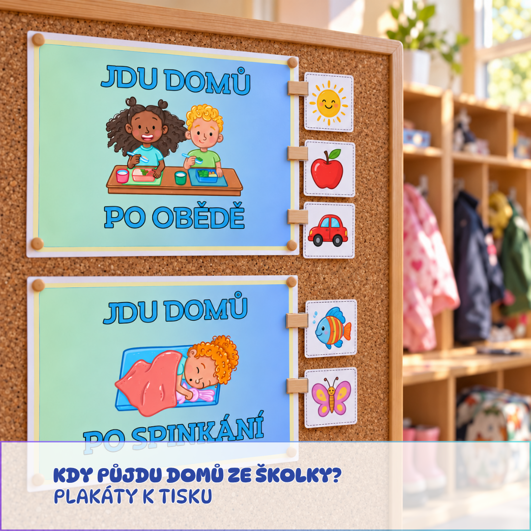 plakáty kdy půjdu domů ze školky ke stažení k tisku