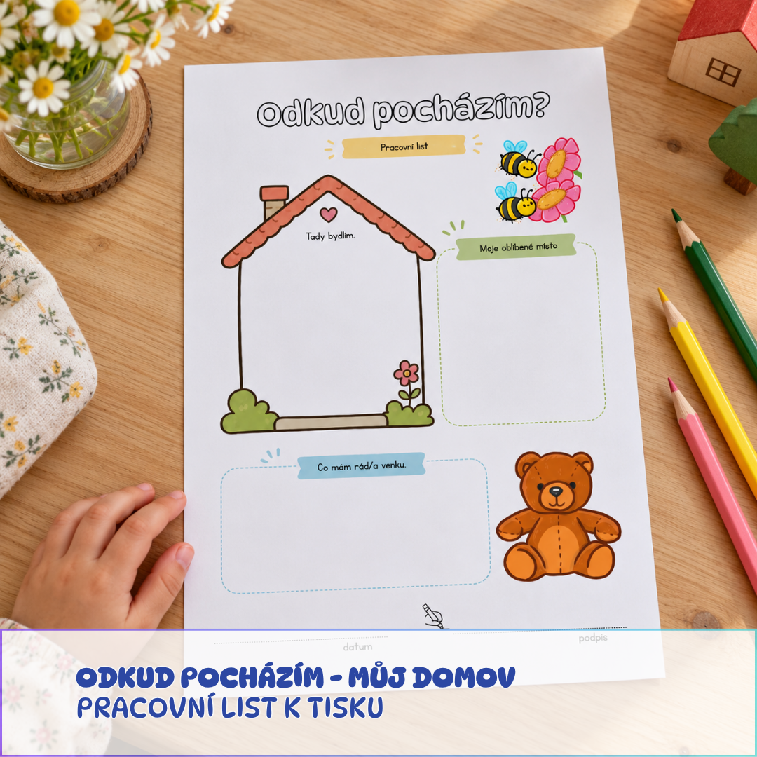 Odkud pocházím - pracovní list