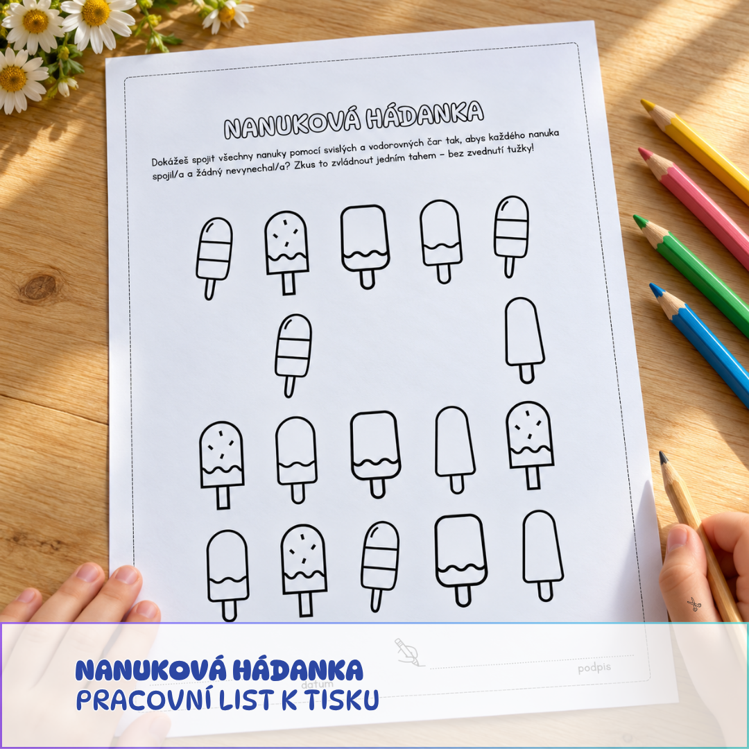 Logická hádanka pracovní list s nanuky